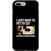 Cat Murder Show Humor Custodia per iPhone 7 Plus/8 Plus Pet My Cat and Watch Murder Show Divertente regalo per gli amanti dei gatti