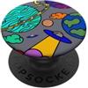 Kidcore Cartoon Style Solar System Gifts Kidcore del sistema solare di arte spaziale variopinta di UFO dei pianeti del PopSockets PopGrip Adesivo