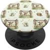 Cozy Countryside Farm Life Design Studio Pastoral Baby Goat Fence Country Garden Acquerello PopSockets PopGrip Adesivo