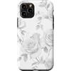 Floral Silver Flower Gifts Custodia per iPhone 11 Pro Bianco Rosa Argento Motivo Floreale Elegante Botanico Floreale