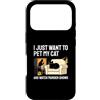 Cat Murder Show Humor Custodia per iPhone 17 Pro Pet My Cat and Watch Murder Show Divertente regalo per gli amanti dei gatti