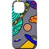 Kidcore Cartoon Style Solar System Gifts Custodia per iPhone 12 mini Kidcore del sistema solare di arte spaziale variopinta di UFO dei pianeti del