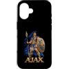 Greek Ajax Spartan Warrior Mythology Spe Custodia per iPhone 16 Ajax Eroe Greco Trojan Mitologia Scudo Lancia