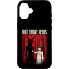 Dark Occult Horror Graphics Custodia per iPhone 16 Not Today Jesus Occult Horror Graphic Halloween Witchcraft