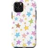 Cute Colorful Pattern Gifts Custodia per iPhone 11 Pro Motivo celeste con stelle colorate pastello