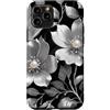 Floral Silver Flower Gifts Custodia per iPhone 11 Pro Motivo floreale argento nero floreale