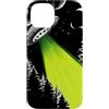 Extraterrestrial Flying Saucer Gifts Custodia per iPhone 14 Nero UFO Verde Alien Beam Foresta Night Art
