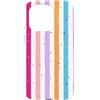 Confetti Pattern Gifts Custodia per iPhone 15 Pro Motivo carino coriandoli a strisce verticali pastello