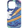 Kidcore Cartoon Style Solar System Gifts Custodia per iPhone 15 Pro Blue Cosmic Planet Rocket Planets, graziosa opera d'arte spaziale retrò