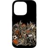 Funny Hunting Back To School Deer Huntin Custodia per iPhone 14 Pro Hunting Back To School - Zaino mimetico per studenti e cacciatori di cervi