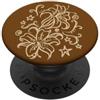 Ornamental Floral Art 90s Y2K Line Art Tatuaggio Stile Fiore Orchidea PopSockets PopGrip Adesivo