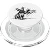 Bulldog Francese Mamma Francese Pugno Ch Bulldog Francese Pugno Chiuso Francese Mano Zampa Carino PopSockets PopGrip per MagSafe