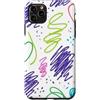 Cute Colorful Pattern Gifts Custodia per iPhone 11 Pro Max Disegno di scarabocchio luminoso divertente arte