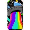 Extraterrestrial Flying Saucer Gifts Custodia per iPhone 11 Pro Max Hippie alieno cosmico UFO Rainbow Beam