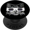 Miftees Solar Eclipse Tees Gatto che indossa occhiali da eclissi solare divertente gatto eclis PopSockets PopGrip Adesivo