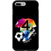 COOL SOCCER DESIGNS AND OUTFITS Custodia per iPhone 7 Plus/8 Plus NUMERO 4 ANNI CALCIO 4° COMPLEANNO