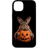 Halloween Rabbit Lover Jackolantern Pump Custodia per iPhone 14 Plus Coniglio Halloween AAA Lover Jack O Lanterna Viso Zucca