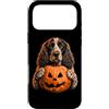 Halloween Pumpkin ESS Dog Owner Gifts Custodia per iPhone 17 Pro Max Springer Spaniel Inglese Halloween Cane Jack O Lanterna Faccia