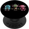 Robots, Space Tech and Robotics 3 simpatici robot, robot per bambini PopSockets PopGrip Adesivo