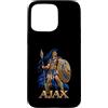 Greek Ajax Spartan Warrior Mythology Spe Custodia per iPhone 15 Pro Max Ajax Eroe Greco Trojan Mitologia Scudo Lancia