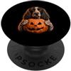Halloween Pumpkin ESS Dog Owner Gifts Springer Spaniel Inglese Halloween Cane Jack O Lanterna Faccia PopSockets PopGrip Adesivo