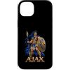 Greek Ajax Spartan Warrior Mythology Spe Custodia per iPhone 14 Plus Ajax Eroe Greco Trojan Mitologia Scudo Lancia