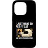 Cat Murder Show Humor Custodia per iPhone 15 Pro Pet My Cat and Watch Murder Show Divertente regalo per gli amanti dei gatti