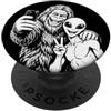 Awesome UFO UAP Alien Designs and Souven Divertente Bigfoot Alien Selfie Cryptid UFO Incontro Design PopSockets PopGrip Adesivo