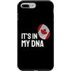 Canada Pride Gifts Custodia per iPhone 7 Plus/8 Plus Regalo patriottico con impronta digitale canadese è nel mio DNA