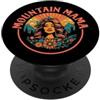 Festy Rave Tees Groovy Mountain Mama Hippie 60s Psychedelic Artistic PopSockets PopGrip Adesivo