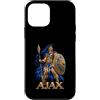 Greek Ajax Spartan Warrior Mythology Spe Custodia per iPhone 12 mini Ajax Eroe Greco Trojan Mitologia Scudo Lancia