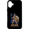 Greek Ajax Spartan Warrior Mythology Spe Custodia per iPhone 16 Plus Ajax Eroe Greco Trojan Mitologia Scudo Lancia