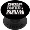 Robotics Engineer Job Jesus Follower Des Promosso da Jesus Orgoglioso di essere l'ingegnere robotico Christian PopSockets PopGrip Adesivo