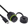 Inline Cavo USB C, protezione IP68, schermato, presa USB-C a maschio, cavo integrato da 50 cm, collegamento resistente alle intemperie per tecnologia e industria, 69927O