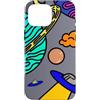 Kidcore Cartoon Style Solar System Gifts Custodia per iPhone 16 Pro Max Kidcore del sistema solare di arte spaziale variopinta di UFO dei pianeti del