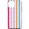 Confetti Pattern Gifts Custodia per iPhone 12 mini Motivo carino coriandoli a strisce verticali pastello