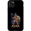 Greek Ajax Spartan Warrior Mythology Spe Custodia per iPhone 11 Pro Max Ajax Eroe Greco Trojan Mitologia Scudo Lancia