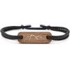 WALDHERZ Berge MST. Edition - Bracciale da uomo in legno di noce, minimalista con motivo montagna, gioiello per escursionisti e amanti della montagna, realizzato a mano in Germania, cinturino ecologico
