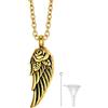 Richsteel Ala di Rose Collana di Urna Impermeabile in Rilievo Collana Personalizzata con Nome Inciso Albero della Vita Antiallergico Cremazione Commemorativa Ricordo con Piccolo Imbuto