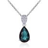 namana Collana in Argento Sterling 925 con un Ciondolo Colorato a Forma di Goccia, Gioielli Donna in Argento 925 con con Zirconi Colorati a Forma di Pera, Collana Donna con Confezione Regalo