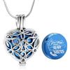 Minicremation Gioiello per ceneri con ciondolo a forma di urna commemorativa a forma di cuore, in acciaio inox, ricordo personalizzato per donne e uomini