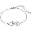 ZakiaHo 12 13 16 18 21 30 40 50 60 70 Regali di compleanno per le donne Dainty regolabile Love Heart Infinity placcato oro rosa braccialetti con cristalli trasparenti, 17cm - 22cm, Acciaio