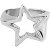 Ticome Anello da donna a forma di stella, stile vintage, gotico, geometrico, aperto, regolabile, impilabile, in metallo, a forma di stella, stile grunge, Y2K