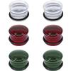 ZeSen Jewelry 4g-5/8 IN Single Flared Glass Ear Gauges Red Mushroom Flare Plugs Tunnels Stretcher Expander Glass Ear Plug for Women 3 Pairs