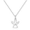 Philip Jones Collana per bambini in argento Sterling con angelo creata con cristalli di zirconia