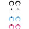 ZS 4 Paia Acrilico Septum Pincher Tapers, 14G 12G 10G 8G 6G 4G 2G 0G 00G Anello Naso Septum Bufalo Espansore per Stretching Piercing dell'Orecchio Naso (6g(4mm))