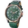 JewelryWe - Orologio al Quarzo da Uomo in Pelle, Orologio al Lavoro Quadrantini Finti, Quadrante Grande Facile da Leggere,Idee Regalo