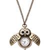 Hemobllo Orologio da Tasca Design Gufo Vintage Movimento al Quarzo di Precisione, Orologio Retrò in Metallo Bronzo Collana Elegante per Vita Quotidiana e Shopping