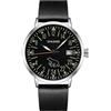 Svalbard ISBJØRNEN 24 Ore Quarzo Svizzero Acciaio Nero Bianco Pelle Data Orologio Uomo