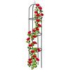 Relaxdays Obelisco per Rampicanti, Alto 190 cm, Graticolato per Piante, Rose, Edere Accessori da Giardino, Metallo, Nero